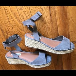 Steve Madden suede espadrille wedge sandals
